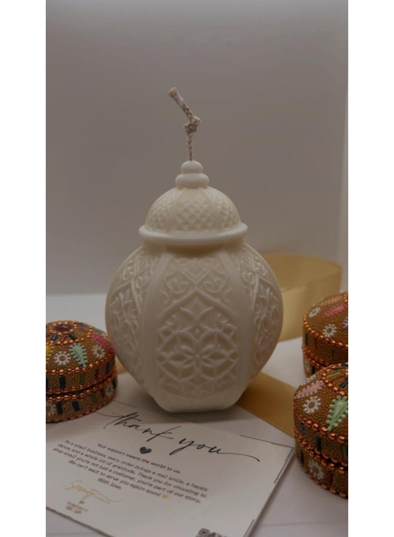 Serenity Candles شمعة رمضان سيرينيتي نور العود البيضاء – فتيل واحد (١٨٠ جم) - Image 3